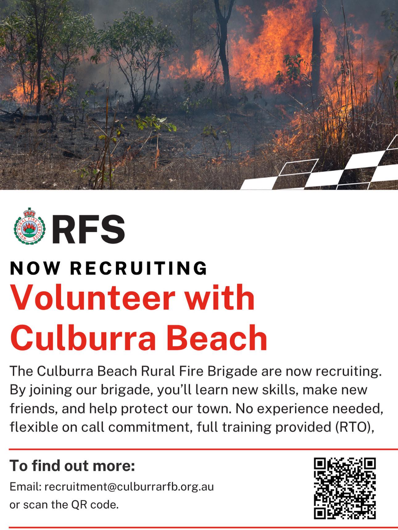 🚒 We’re recruiting! 🚒... - Culburra Beach Rural Fire Brigade | Facebook
