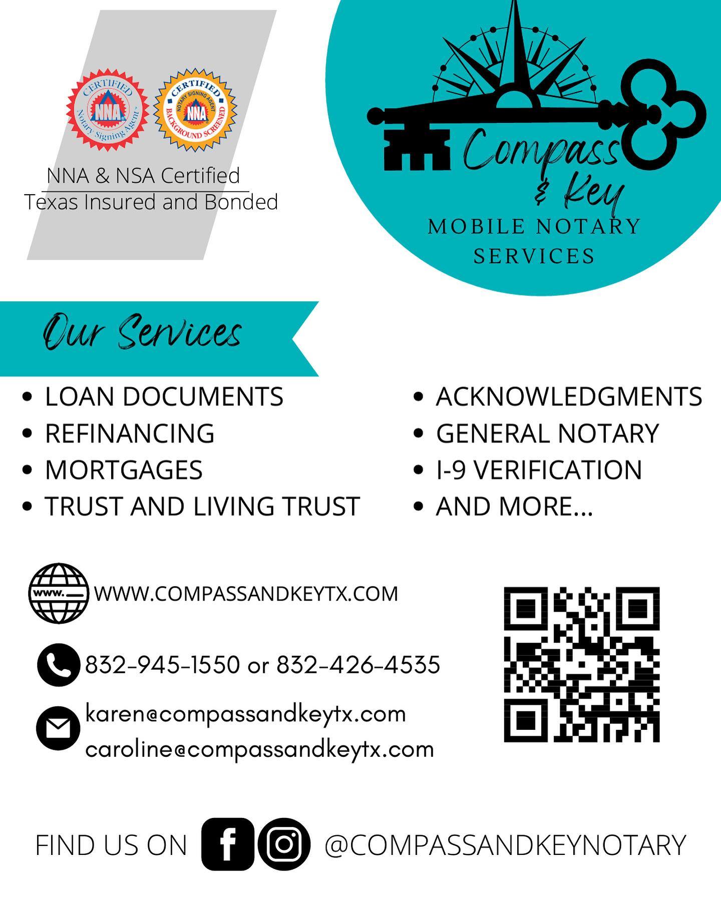 Compass & Key Mobile Notary | Richmond TX