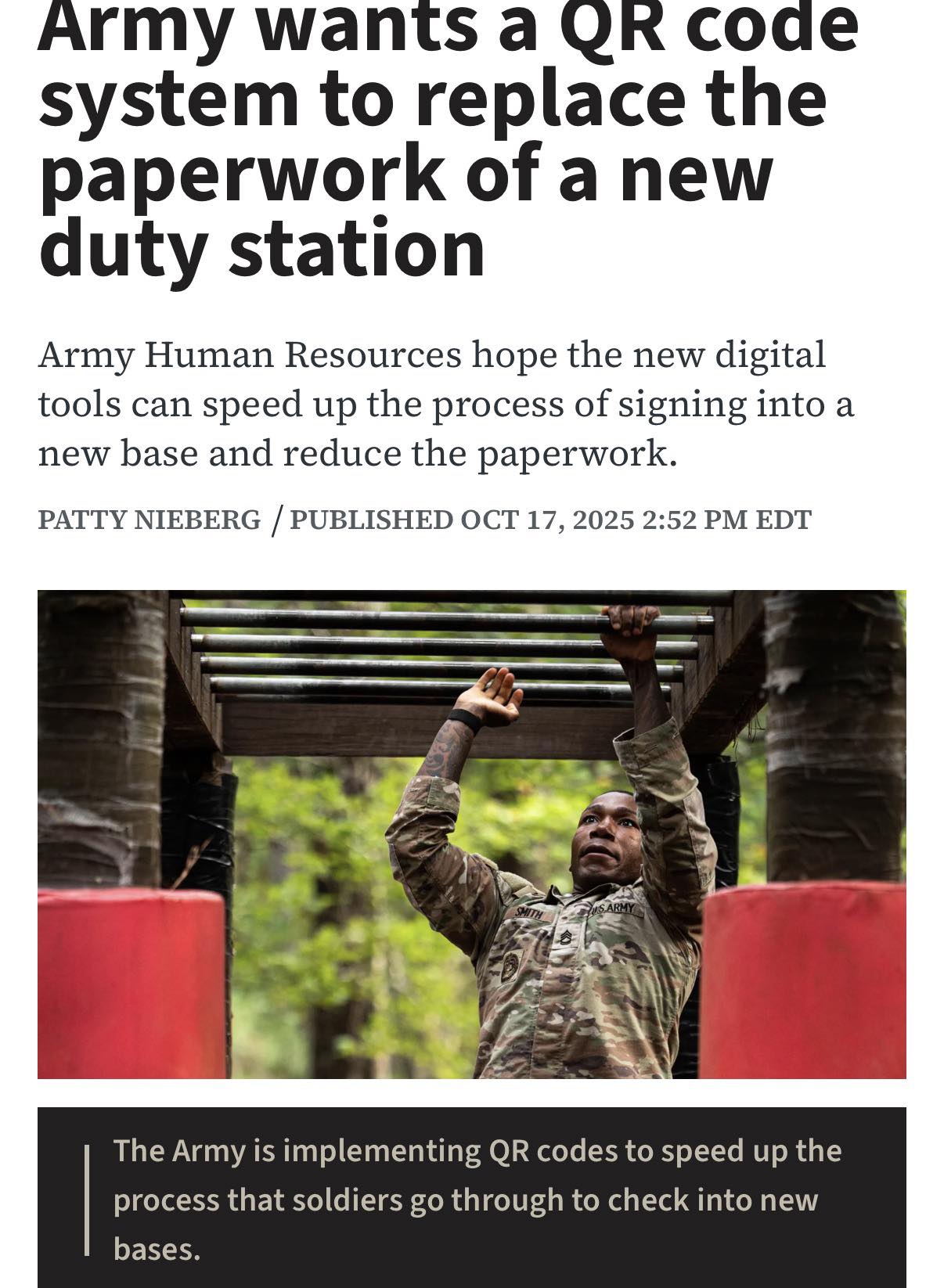 Eric Franklin - The Army wants to drop the stacks of... | Facebook