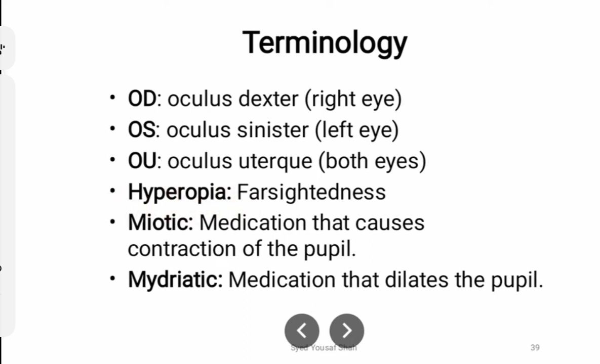 Medical Treatment | Terminology about eyes 👀 | Facebook