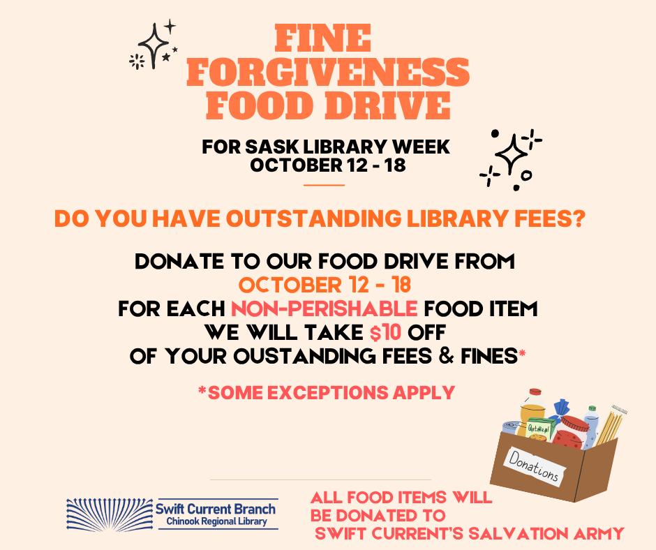 📚 Got library fines? Let’s... - Swift Current Branch Library | Facebook
