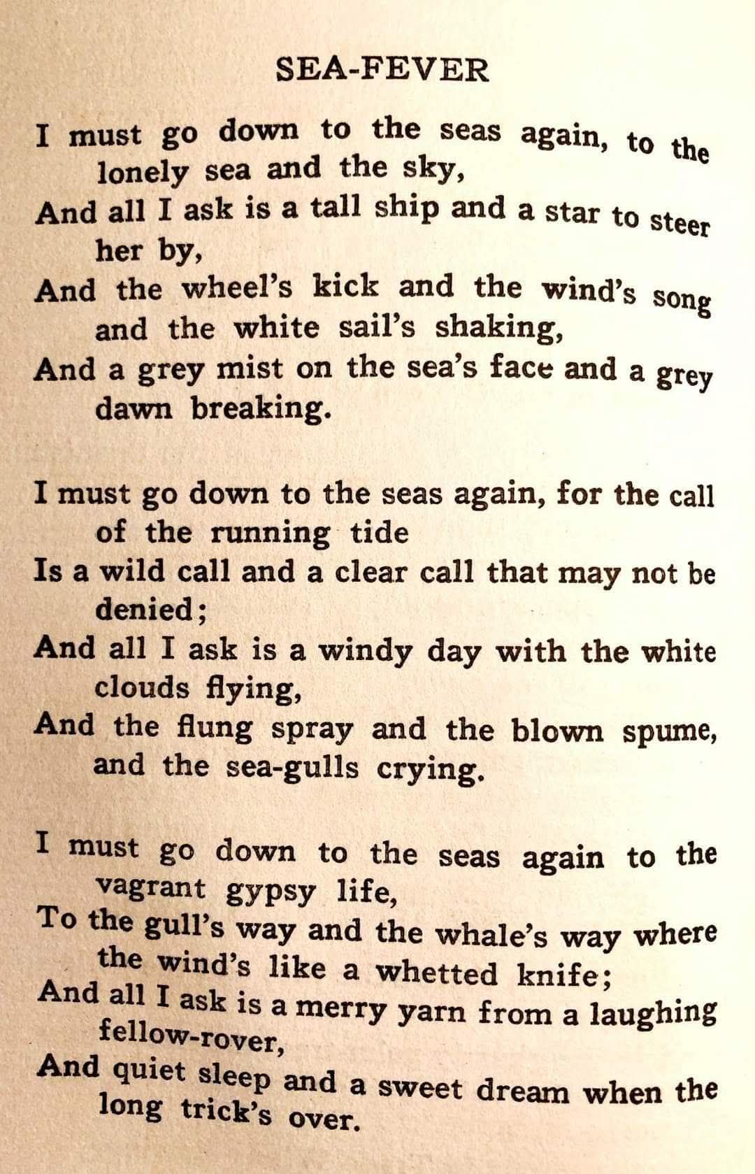 Sea Fever: Selected Poems of... - English Literature info | Facebook