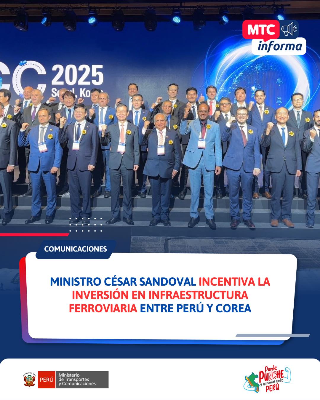 Ministerio - 🇰🇷 El titular del #MTC participó en la inauguración de la ...