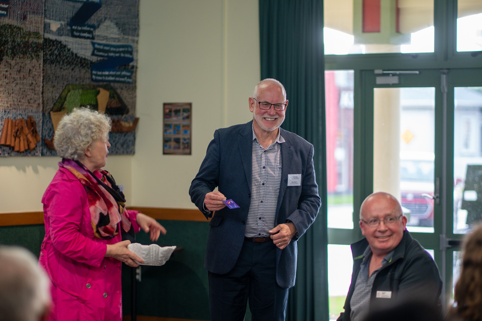 Thames - Peter Revell Mayor Elect doing the prize draw | Facebook