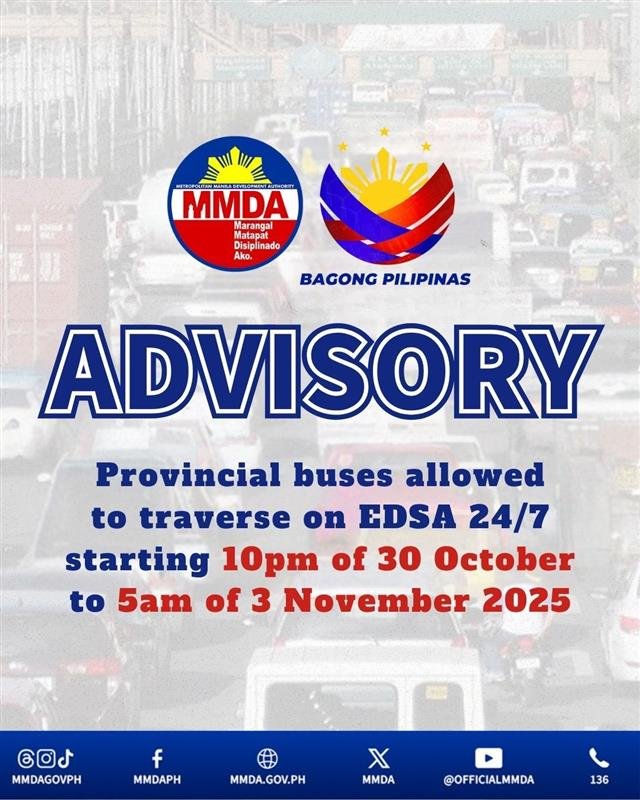 Daily - JUST IN: MMDA will allow provincial buses on EDSA from 10 p.m ...