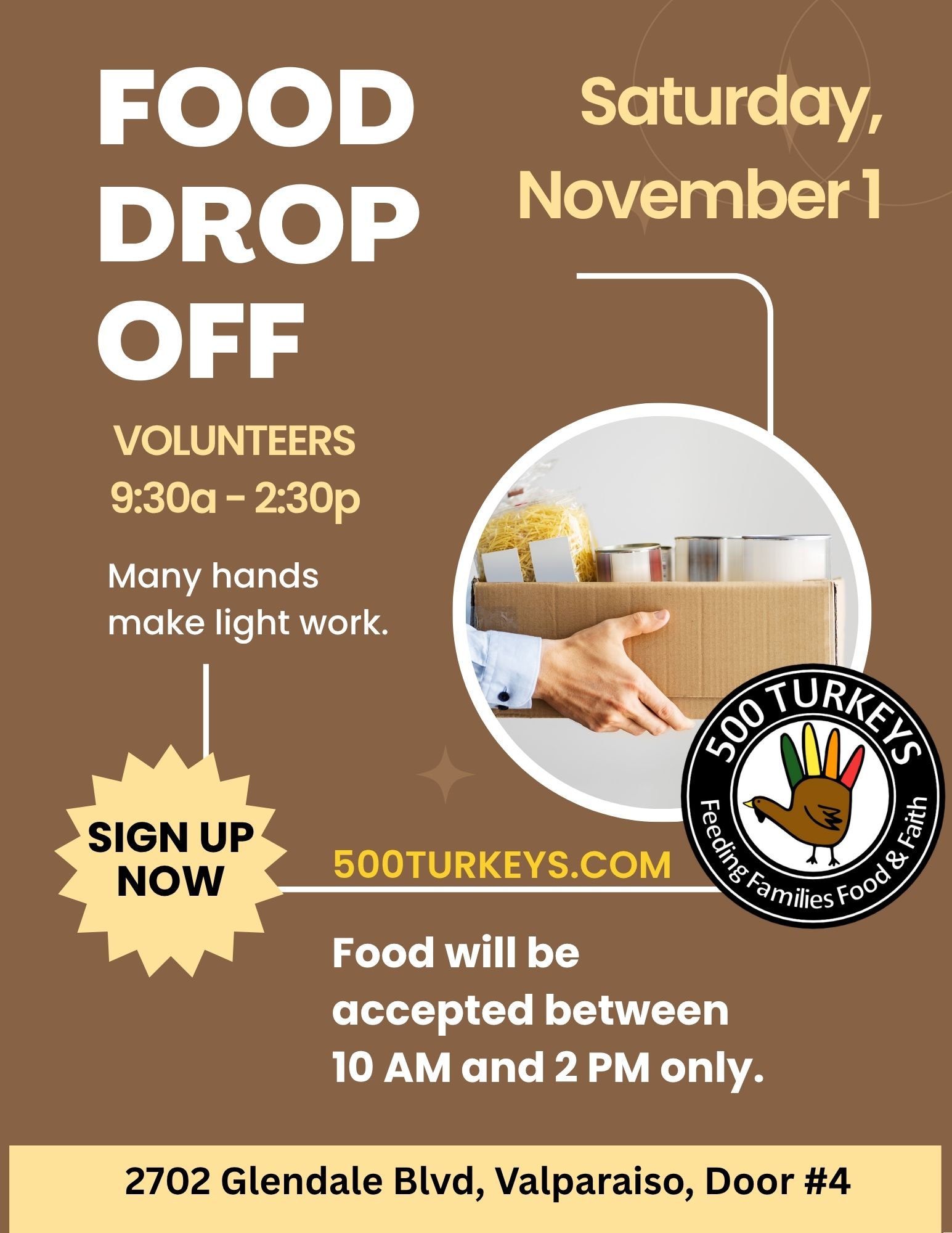 500 Turkeys - It's time to sign up! Food Drop Off is OPEN... | Facebook