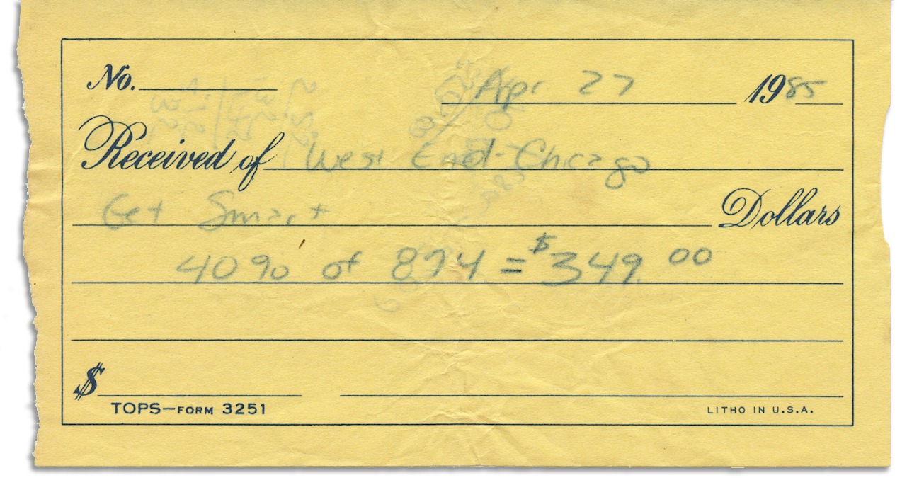 Get - From the archives, our receipt from West End for the show on ...