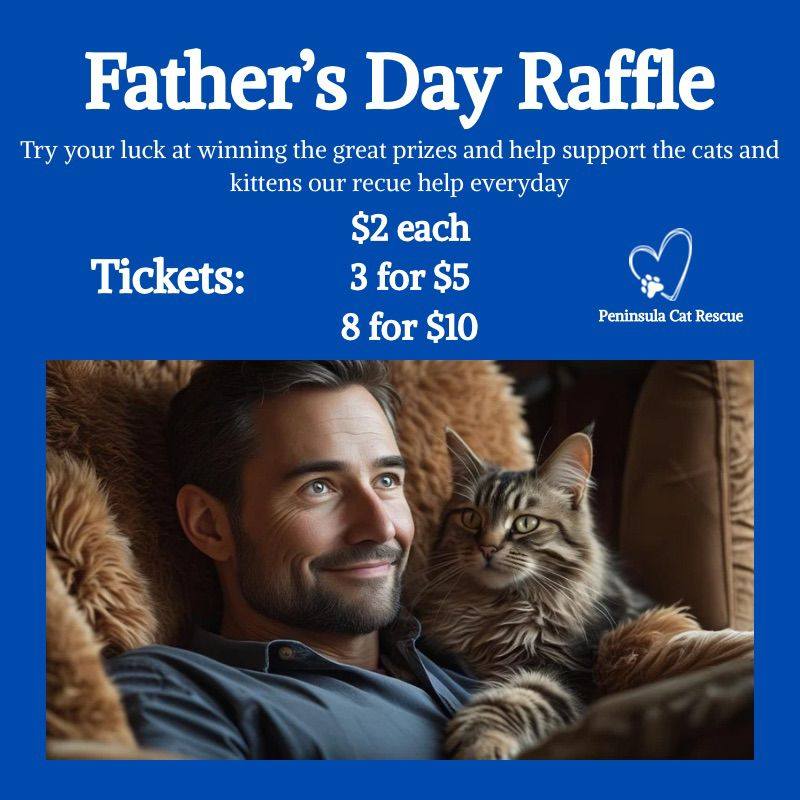 🎉 Father’s Day Raffle is Here!... - Peninsula Cat Rescue Inc. | Facebook