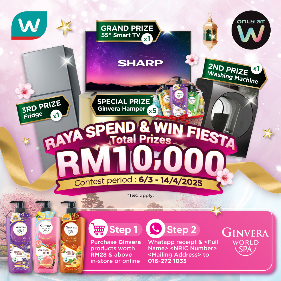 Watsons - [CONTEST | ONLY AT WATSONS | GINVERA] 🎉 Celebrate Raya & Win ...