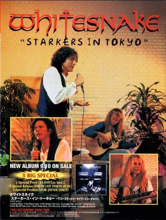September 10th 1997 Whitesnake released Starkers In Tokyo in Japan.