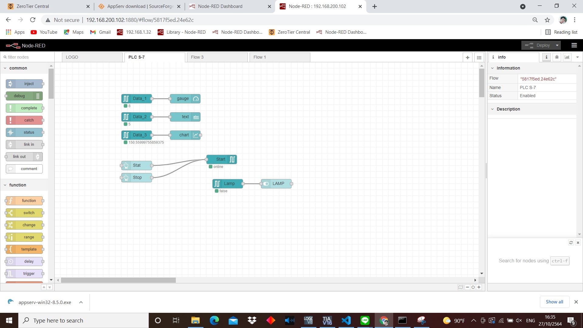PLC of Things - การเขียน node-red dashboard ในการดึงค่าจาก...