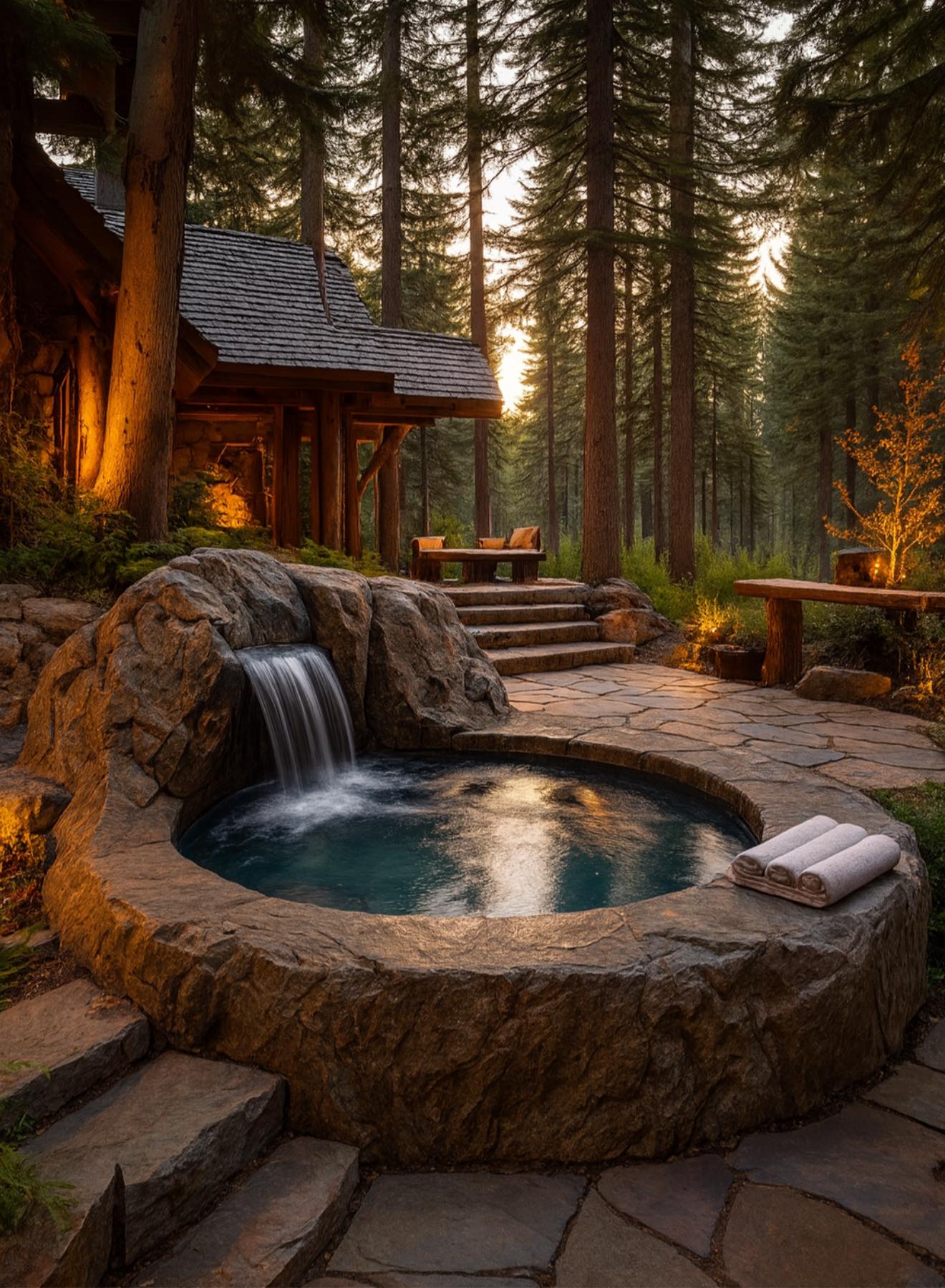 Rockscapes - ARTIFICIAL ROCK HOT TUB & WATERFALL 🪨 What are your ...