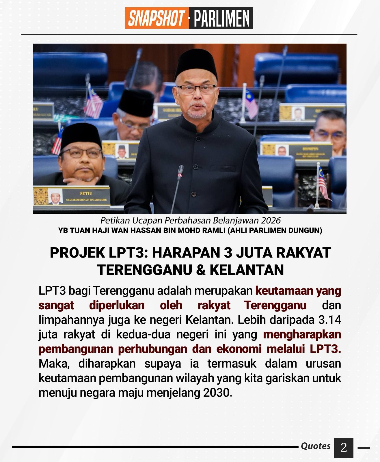 Urus - Projek LPT3 bukan sekadar lebuh raya. Ia adalah nadi penghubung ...