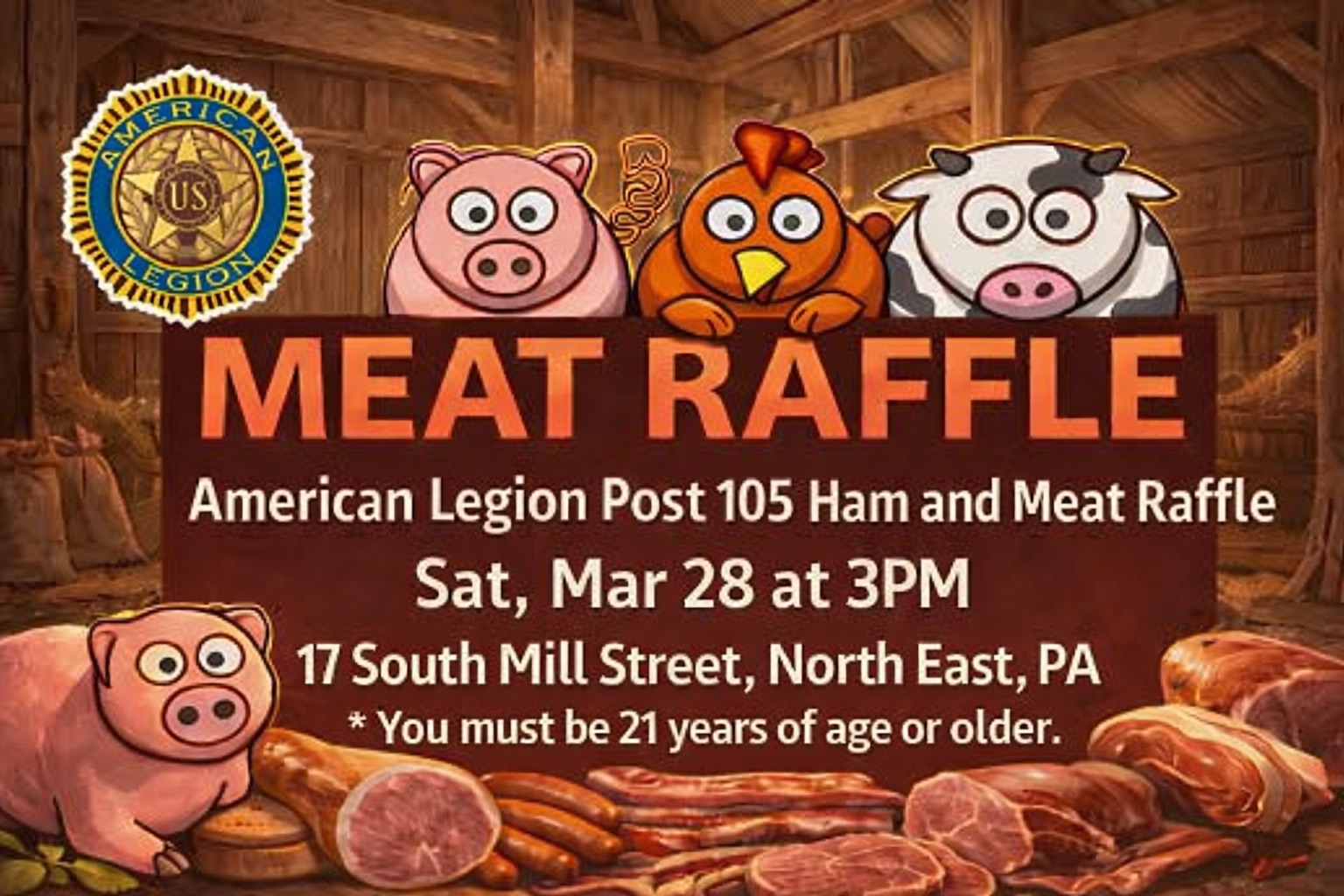 American Legion Post 105 Ham and Meat Raffle