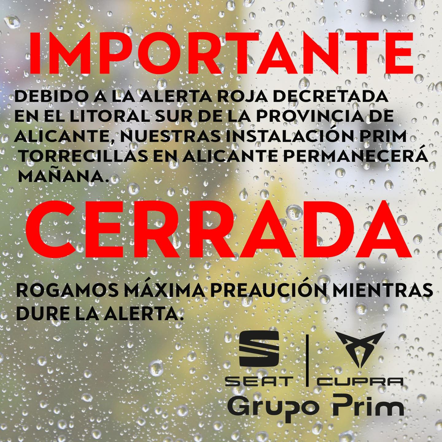 ⚠️ AVISO... - Prim Torrecillas-Hugo Motor SEAT GrupoPrim | Facebook