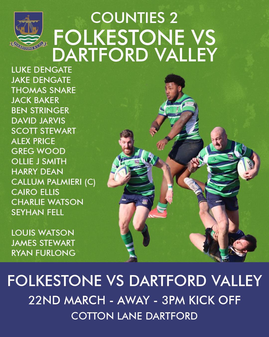 Folkestone Rugby Club - 💚🤍 Team news is in!💚🤍 Only 1 game on, which is ...