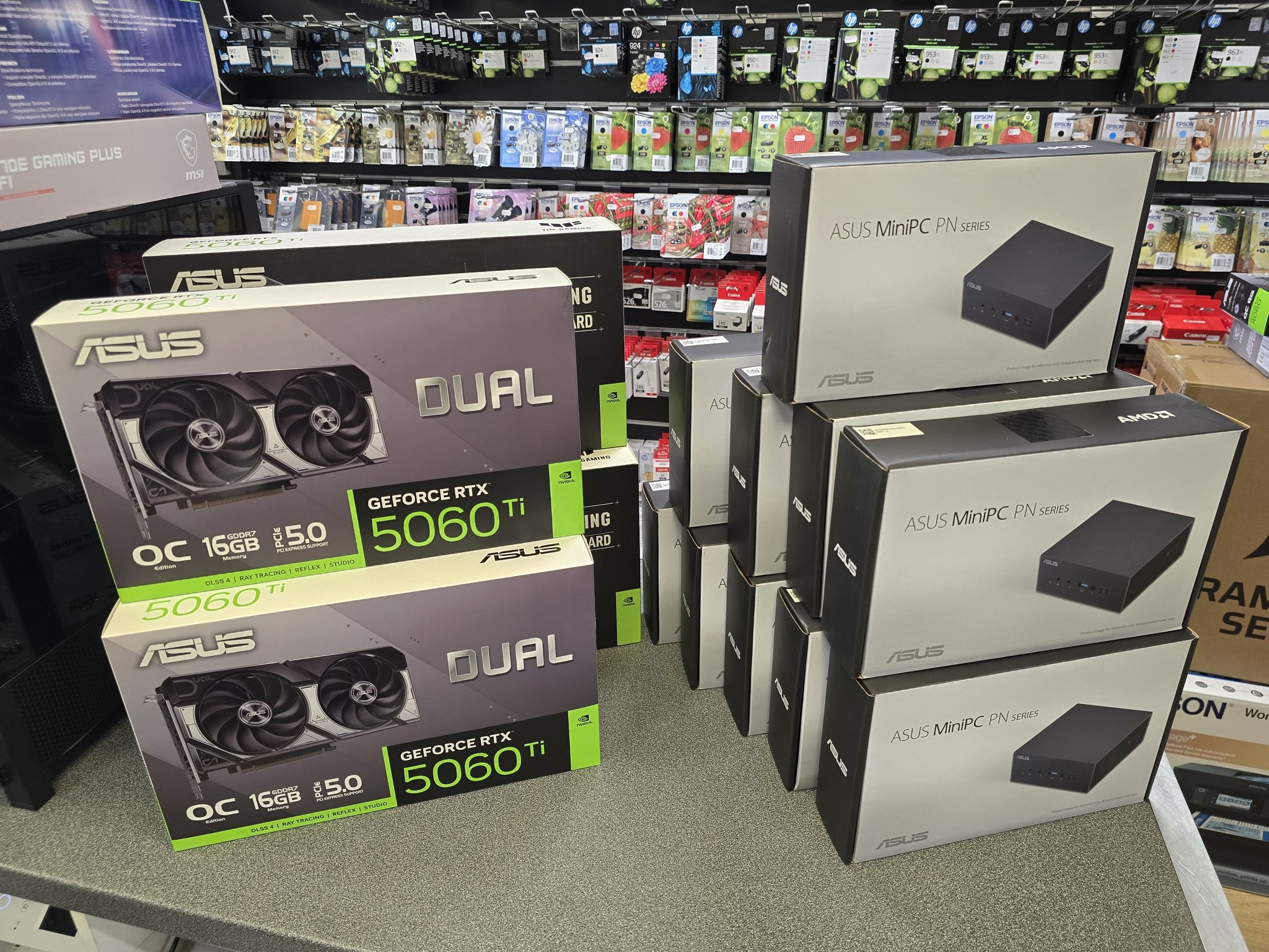 We have some some 16GB RTX 5060Ti's arrive today. The ASUS DUAL