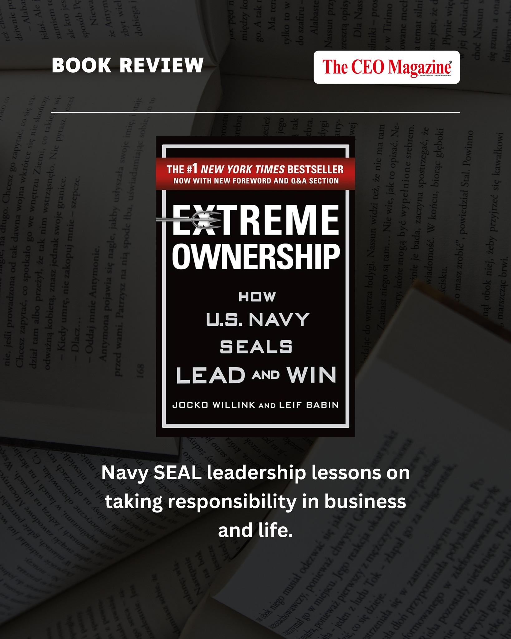 The CEO - Book Review: Extreme Ownership by Jocko Willink & Leif Babin ...