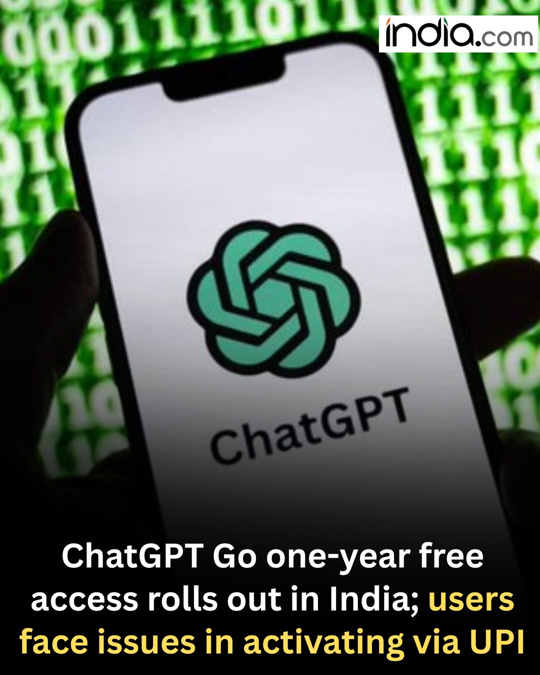 India.com - The ChatGPT Go’s 12-month free access rollout in India saw ...
