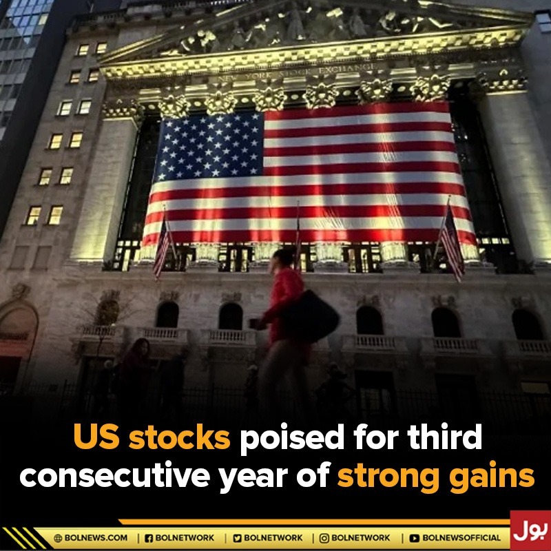 BOL - US stocks poised for third consecutive year of strong gains Read ...