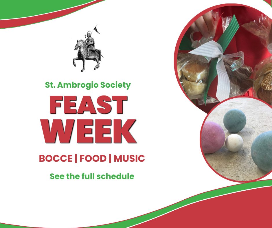 🇮🇹 Feast Week is here! This... - Saint Ambrogio Society | Facebook