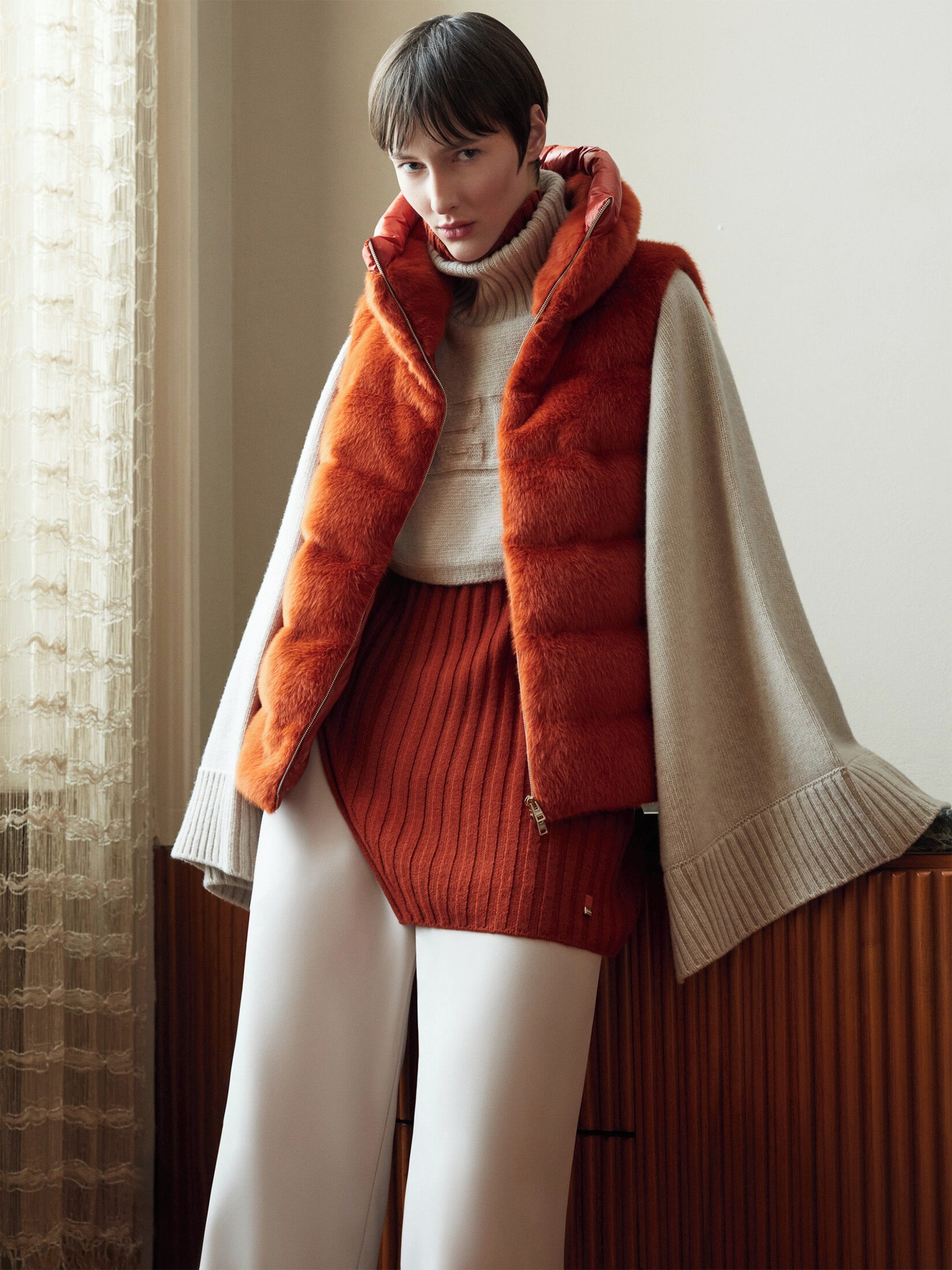 ヨウジヤマモトCHINA BUTTON HENRY NECK KNIT 24aw