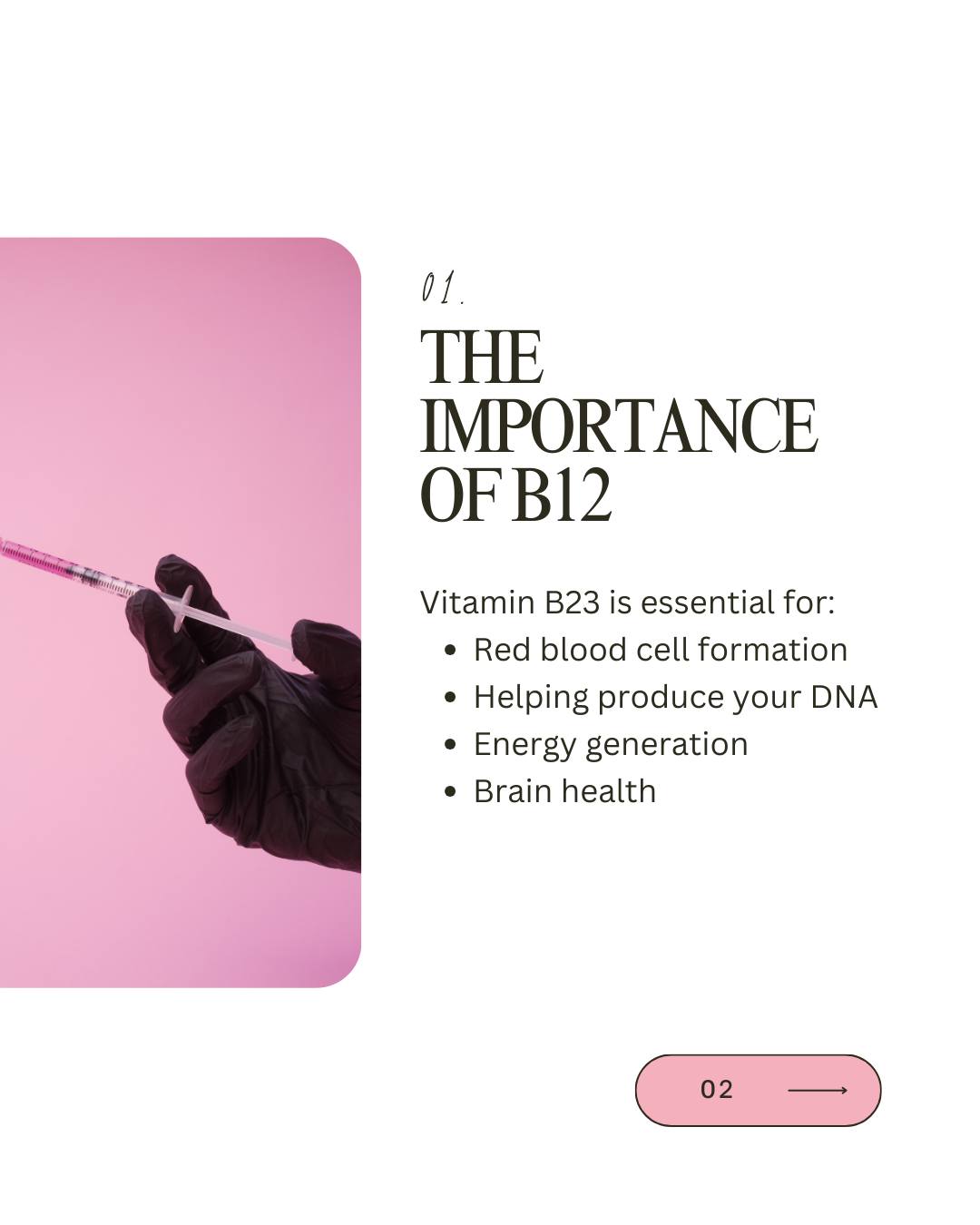 long term b12 injections One of the most simple ways to improve your long-term health... 👉🏼B12 Injections! We recommend receiving your weekly to ensure that your body has proper vitamin B12 levels. Contact Glow Size:4 FL OZ (120 ML) LIQUID Vegan B12 Supplements - No Discount
