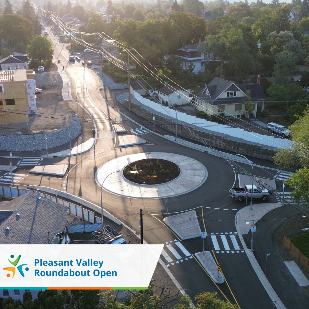 City - The Pleasant Valley Roundabout is now open! The new roundabout ...