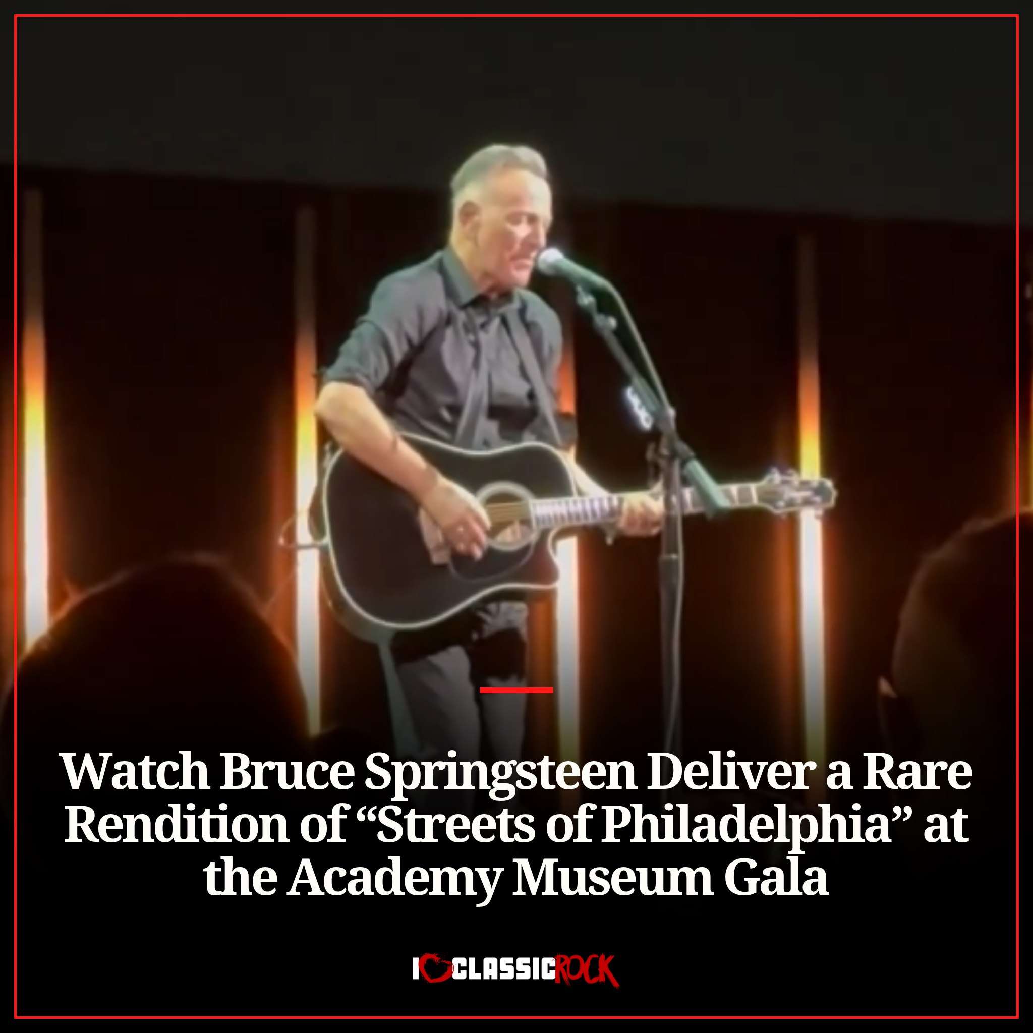 Society - Bruce Springsteen performed a rare live version of an ...