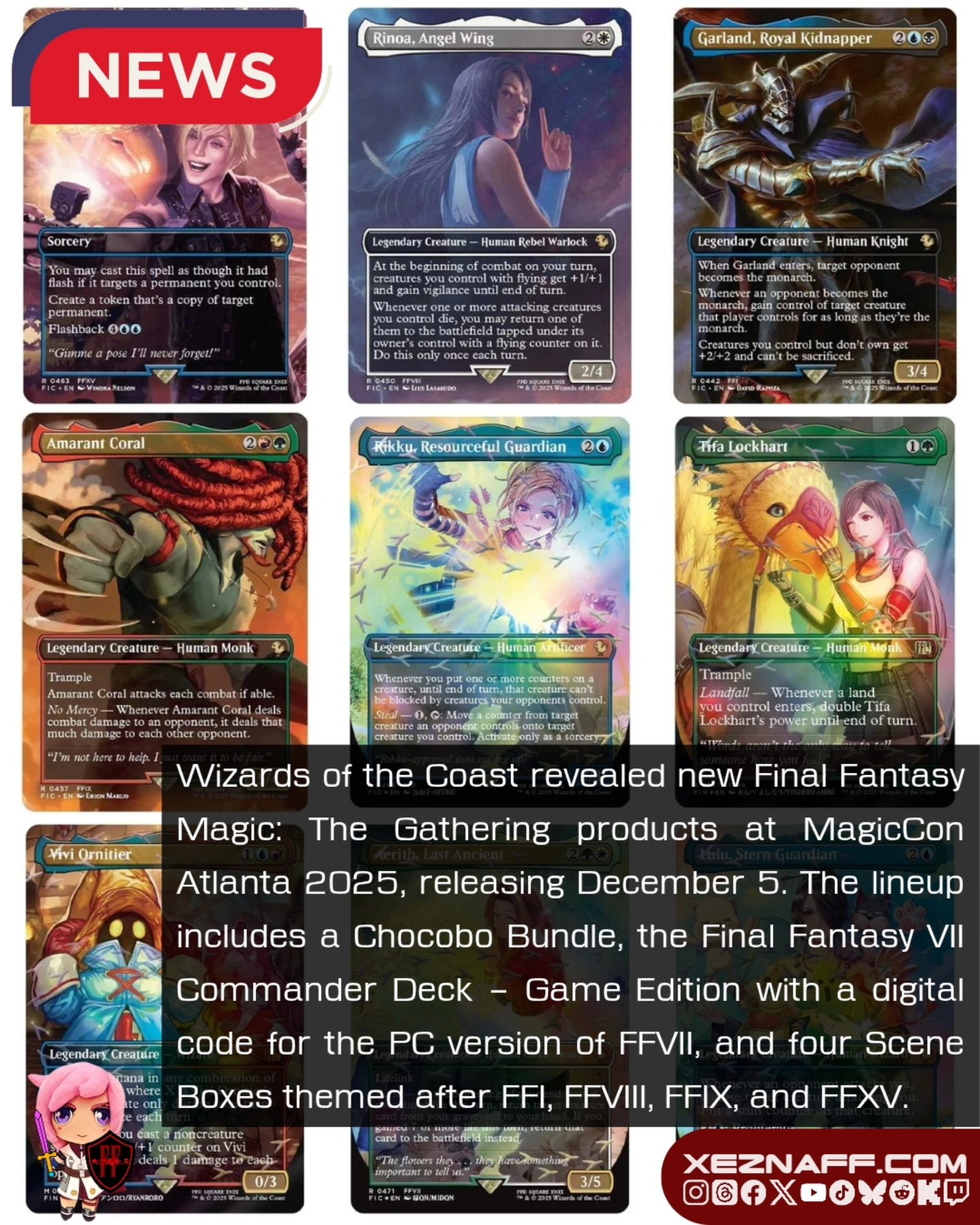 New Final Fantasy Magic: The Gathering products announced