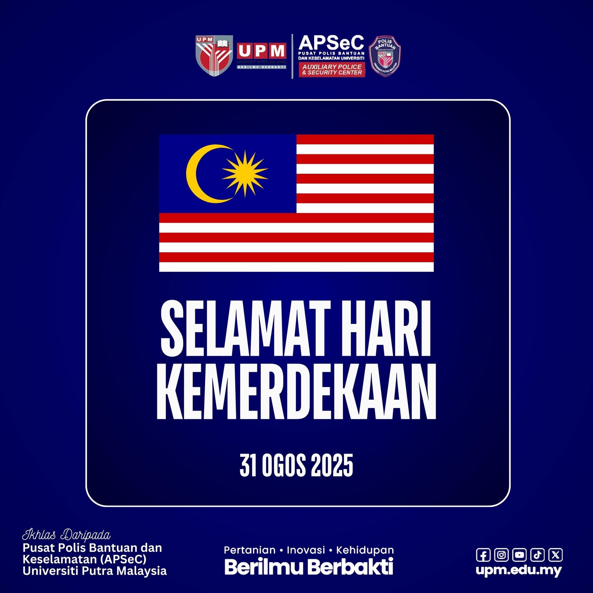 APSeC - Selamat Hari Kebangsaan Ke-68 kepada seluruh rakyat Malaysia 🇲🇾 ...