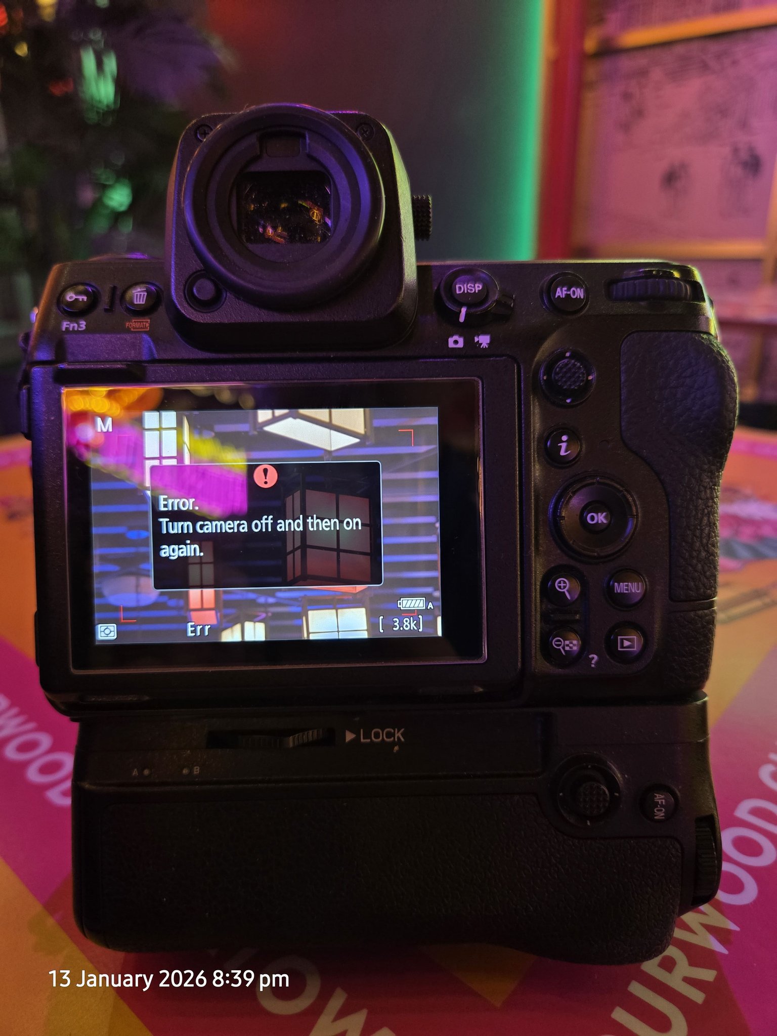 This has been occurring a lot with this error message on the nikon