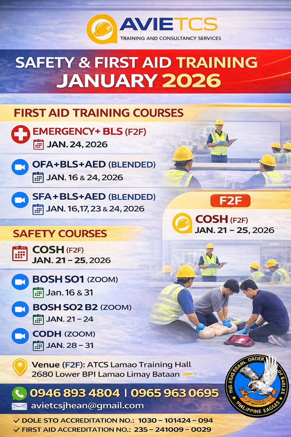 Avie - 🚨 SAFETY & FIRST AID TRAINING – JANUARY 2026 🚨 Be ready. Be ...