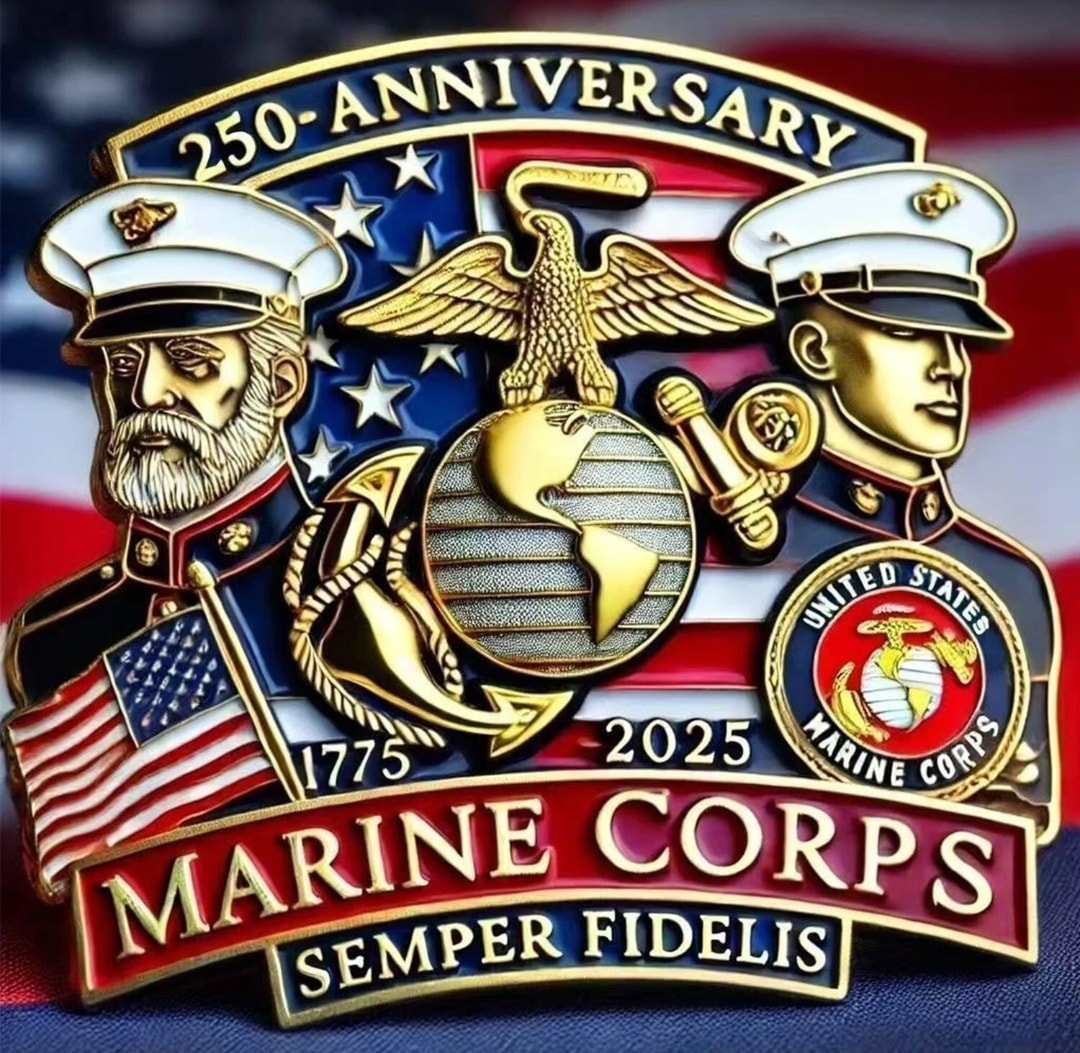 Fibbia Cintura USMC Corpo Dei Marines - Semper Fidelis - Metallo Multicolore - Uomo