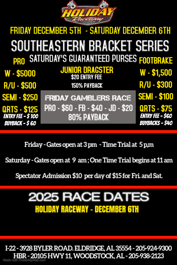 HOLIDAY RACEWAY | Woodstock AL