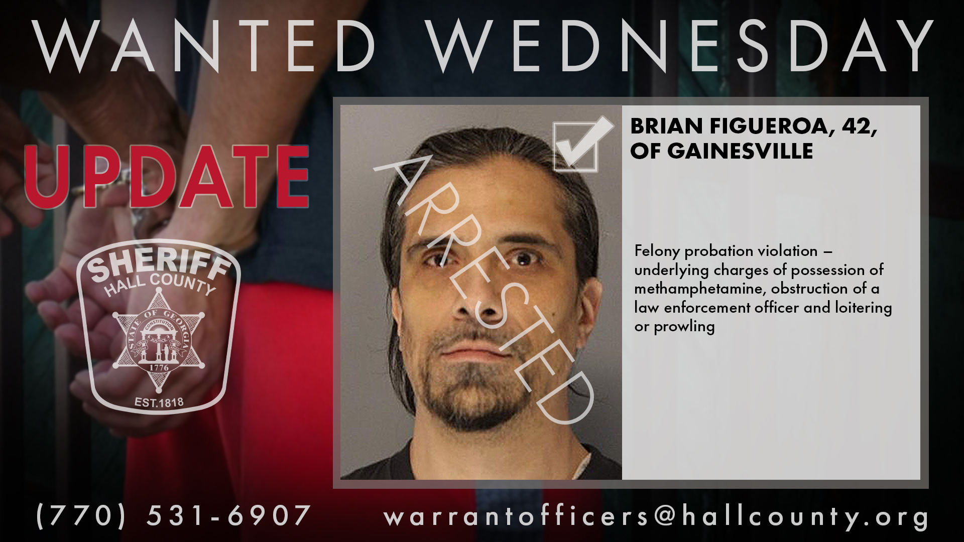 𝗨𝗣𝗗𝗔𝗧𝗘 - Hall County... - Hall County Sheriff's Office | Facebook