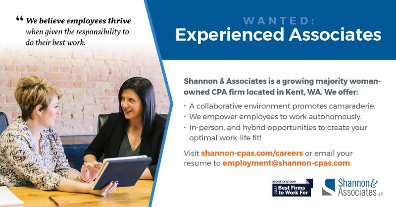 Shannon & Associates, CPAs | Kent WA