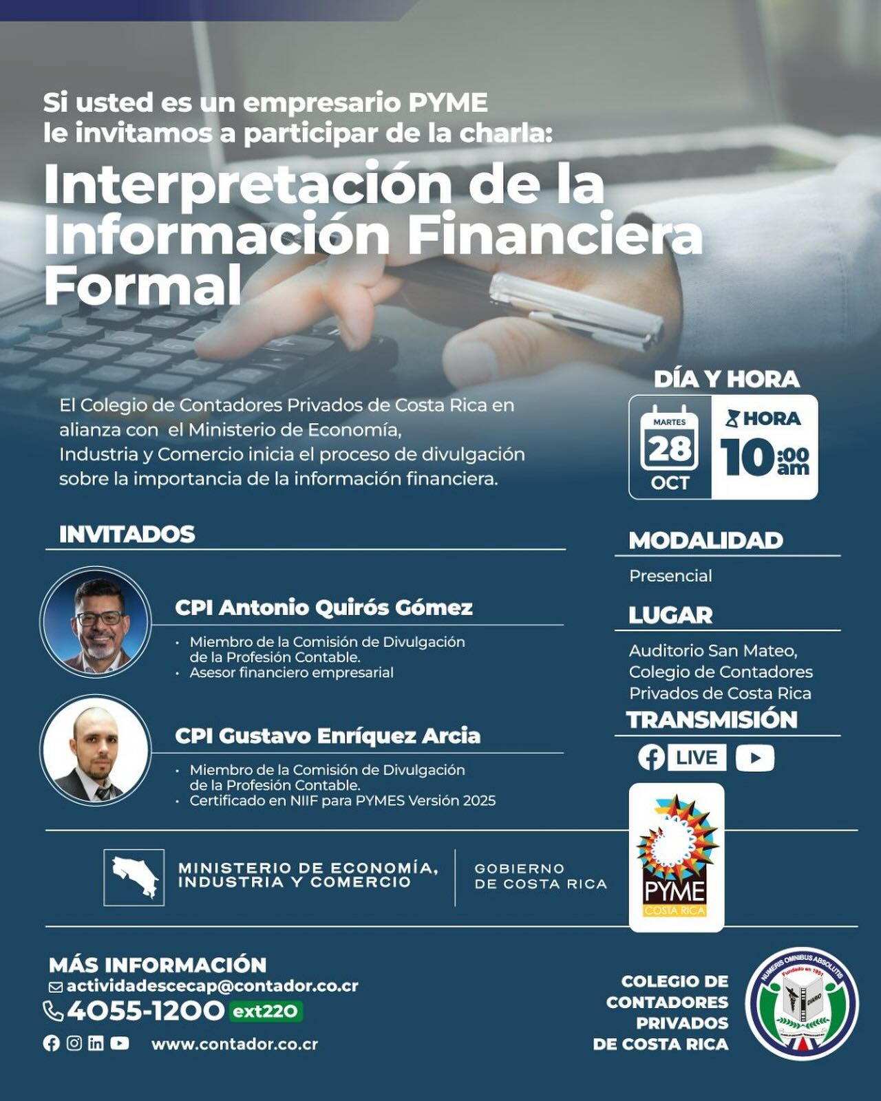 Ministerio - 🚀💪🇨🇷 En el #MEIC y el Colegio de Contadores Privados de ...