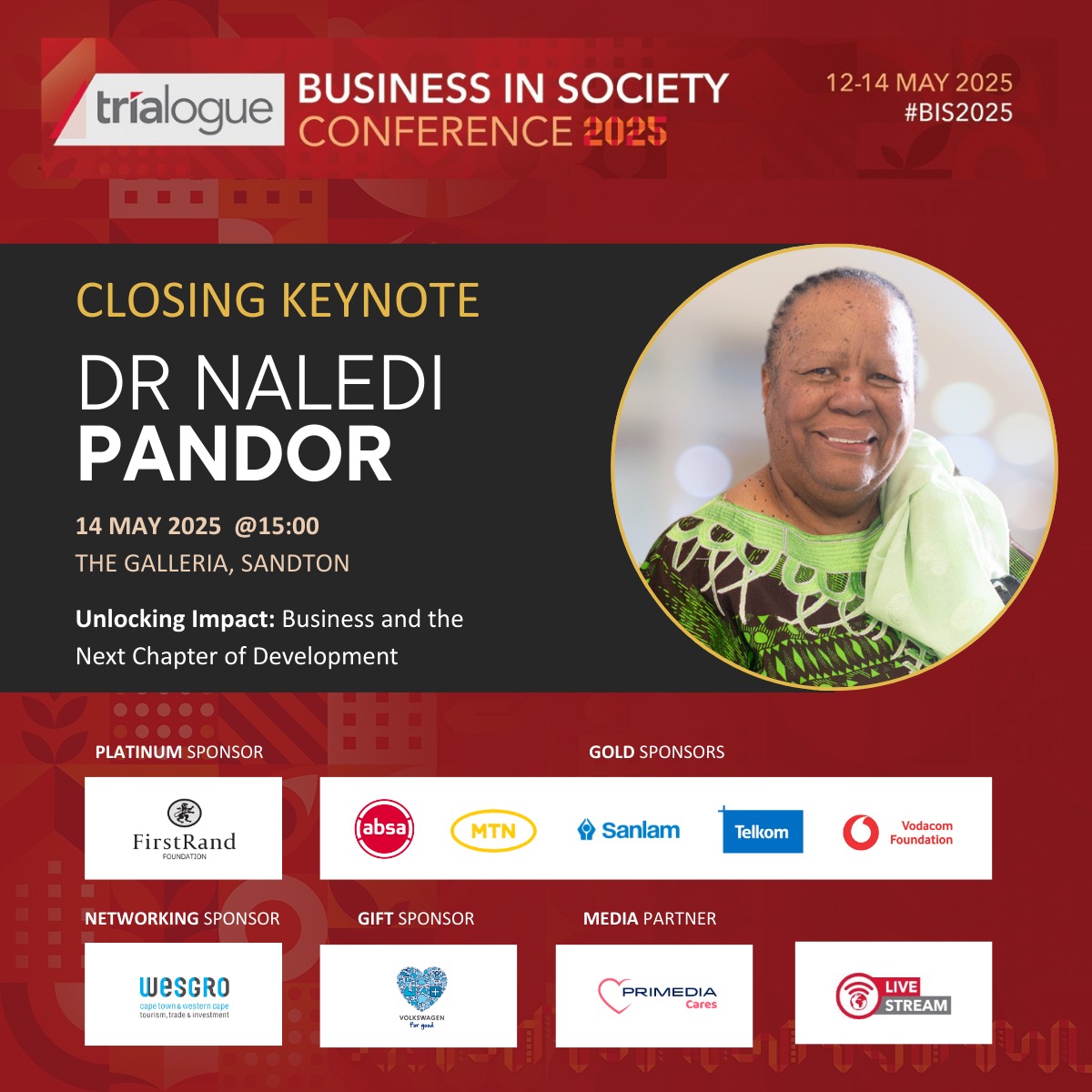 Nelson - We are honoured to have our chairperson, Dr Naledi Pandor ...