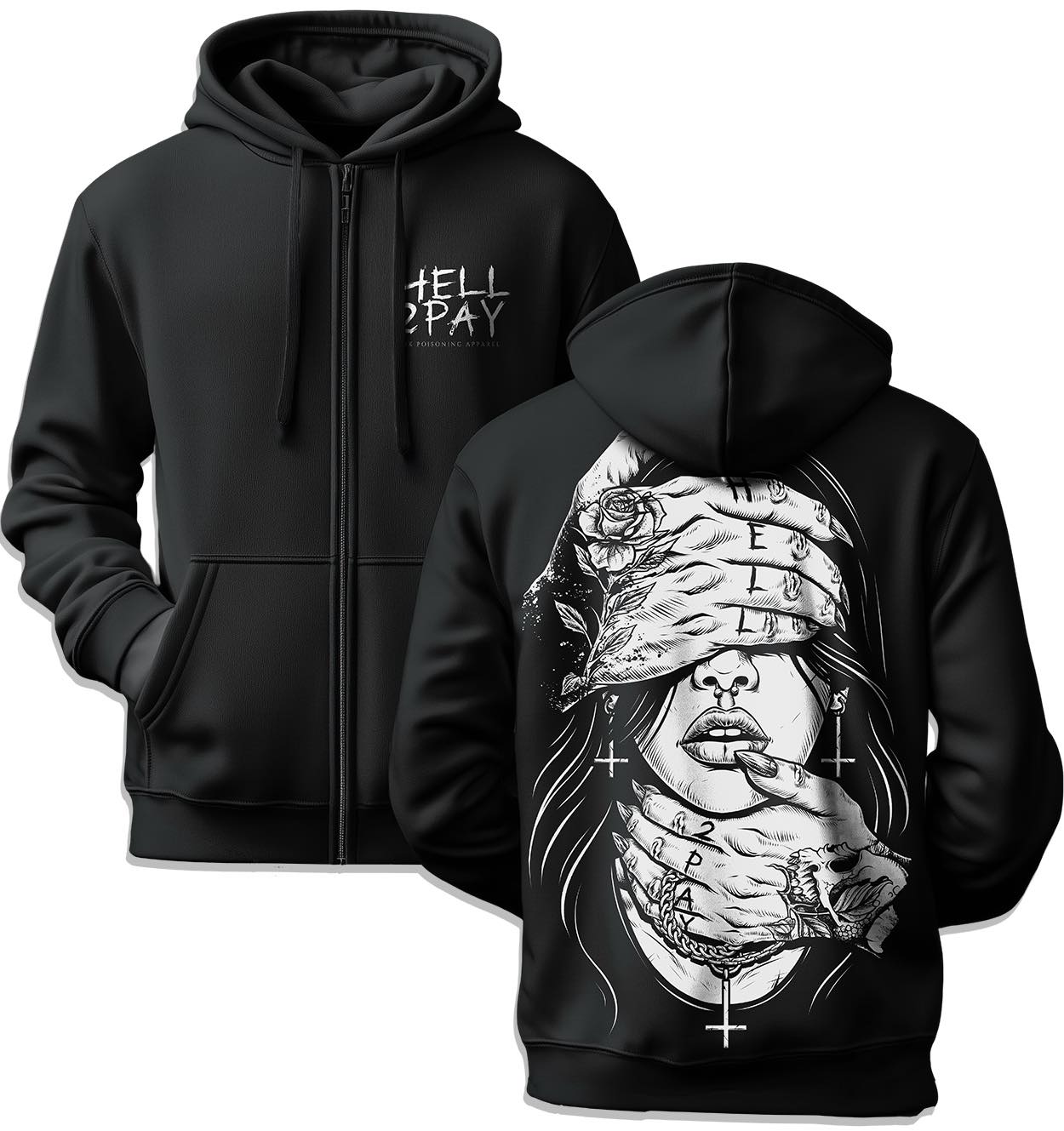 ? Demons At Play Back Hoodie ? ?? M , L , XL ( 68000 , 84000 