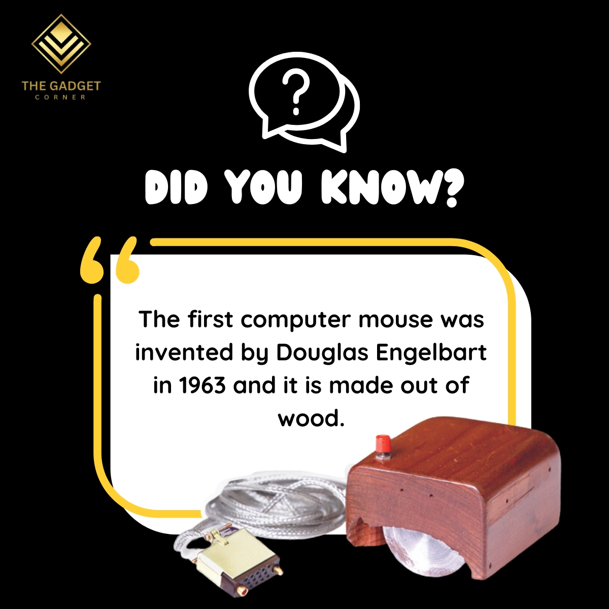 The first computer mouse was invented... - The Gadget Corner