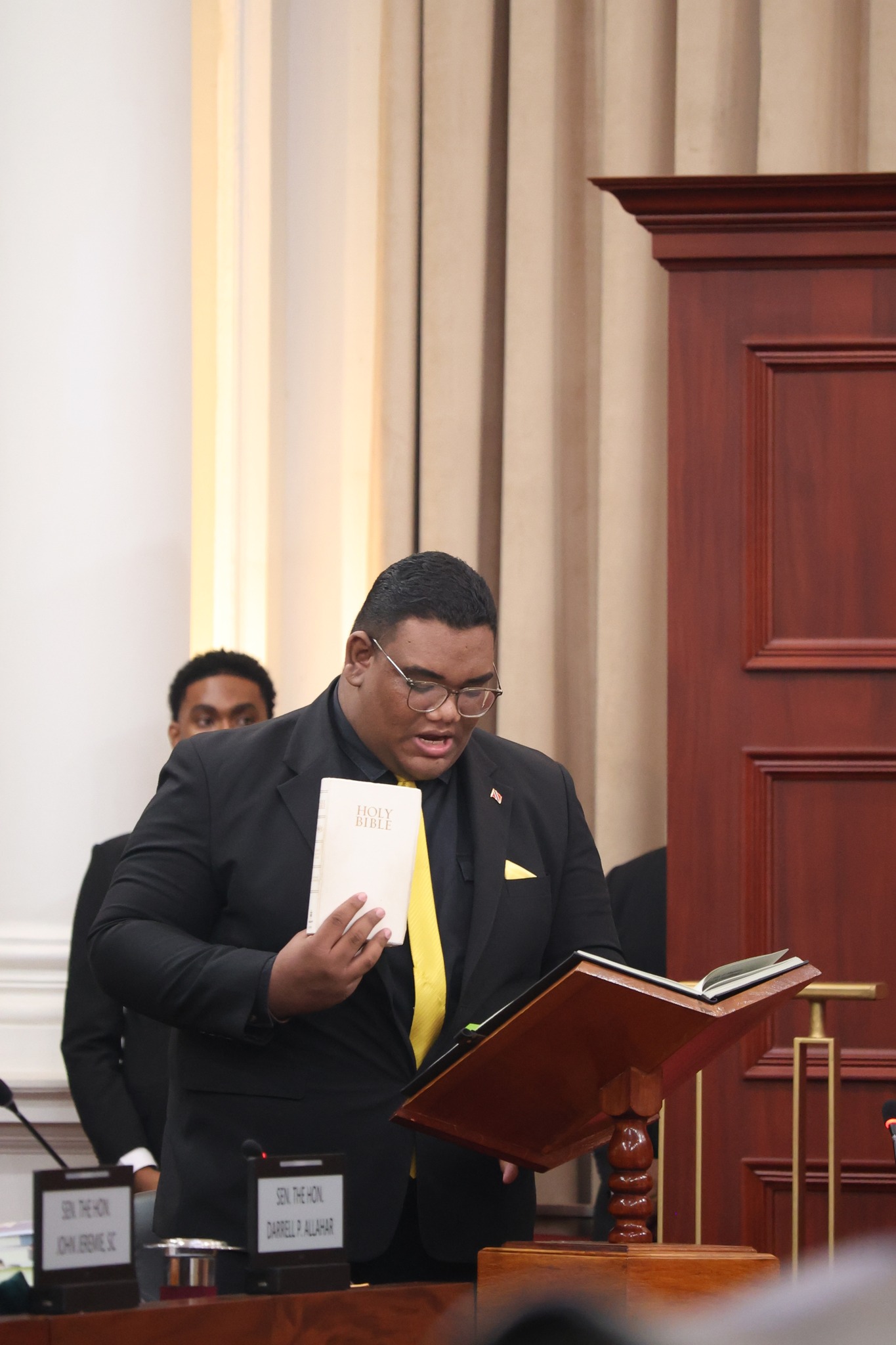 Parliament - Mr. Daniel Rasheed taking the Oath of Allegiance as a ...