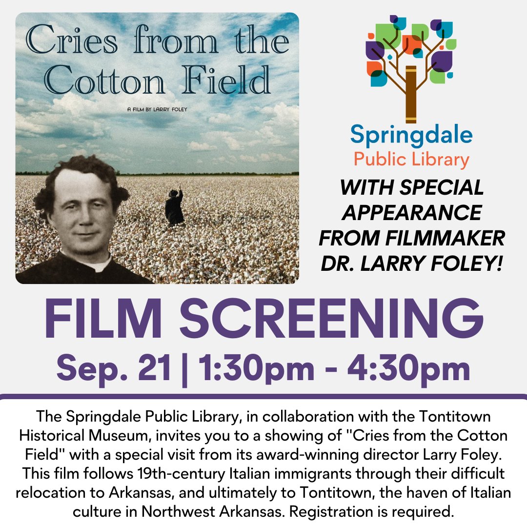Springdale - The Springdale Public Library invites you to a screening ...