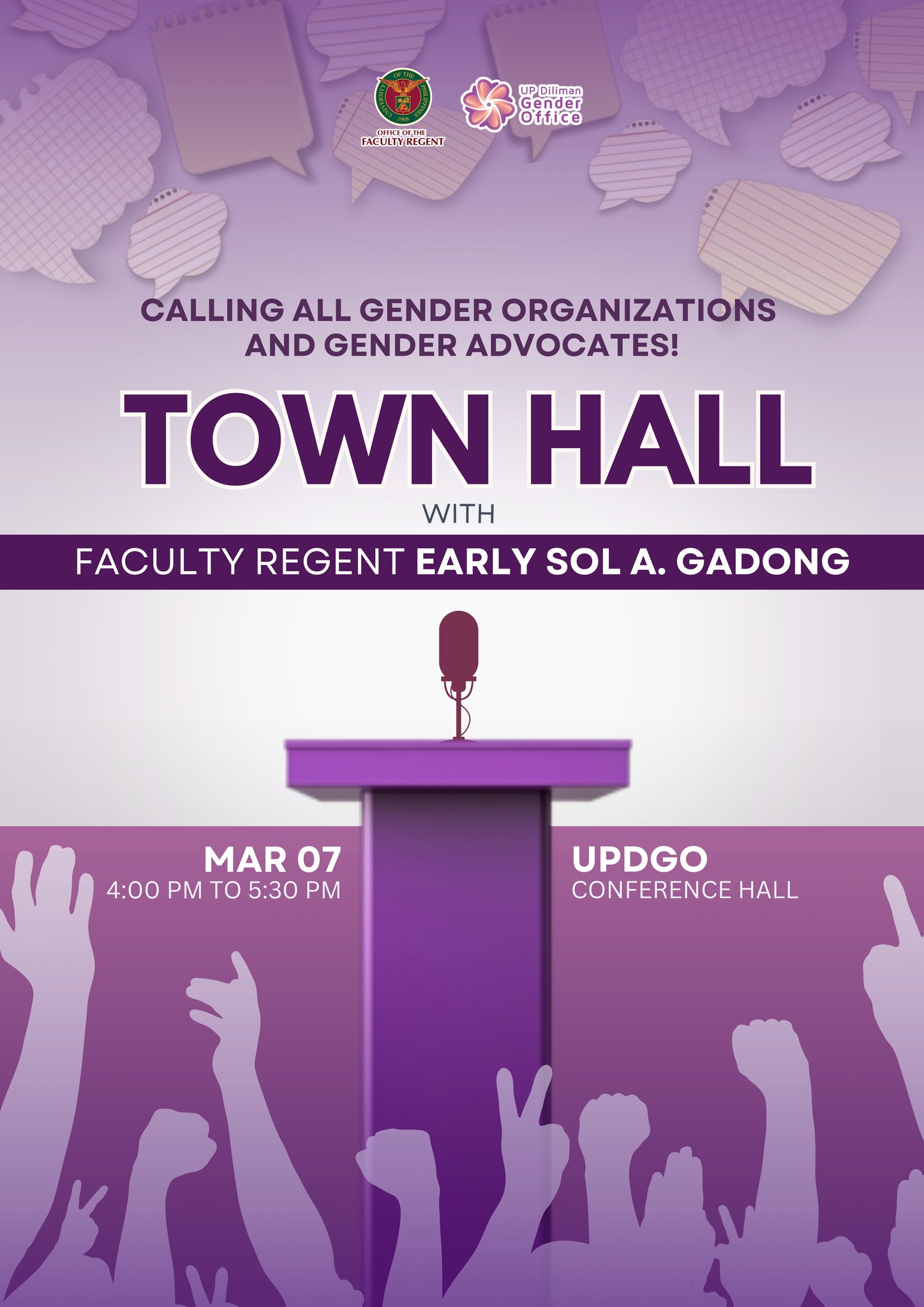 Calling all gender advocates in... - UP Diliman Gender Office | Facebook