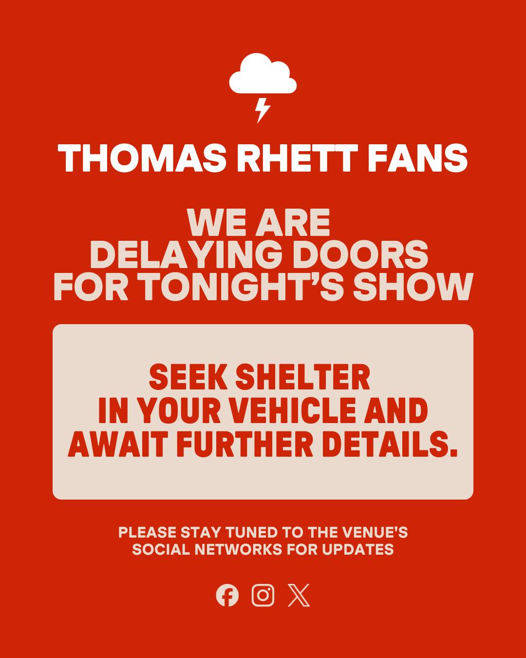 Attention Thomas Rhett Fans: Due to... - PNC Music Pavilion | Facebook