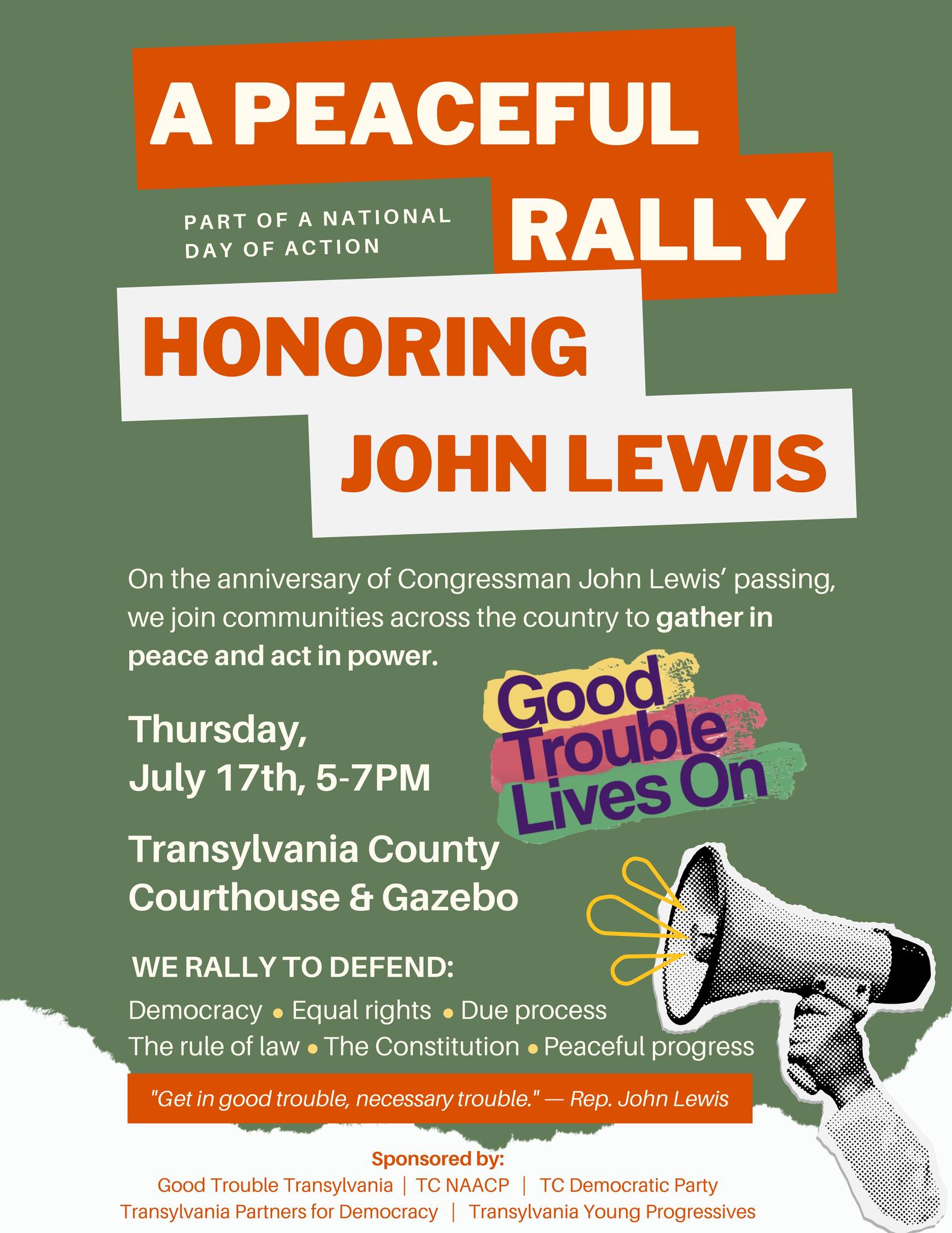 A Peaceful Rally Honoring John Lewis