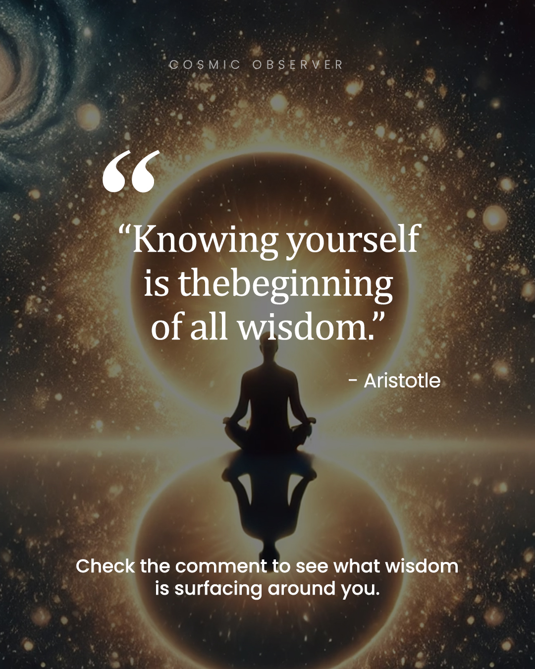 The Cosmic - Wisdom doesn’t arrive in silence—it arrives through ...