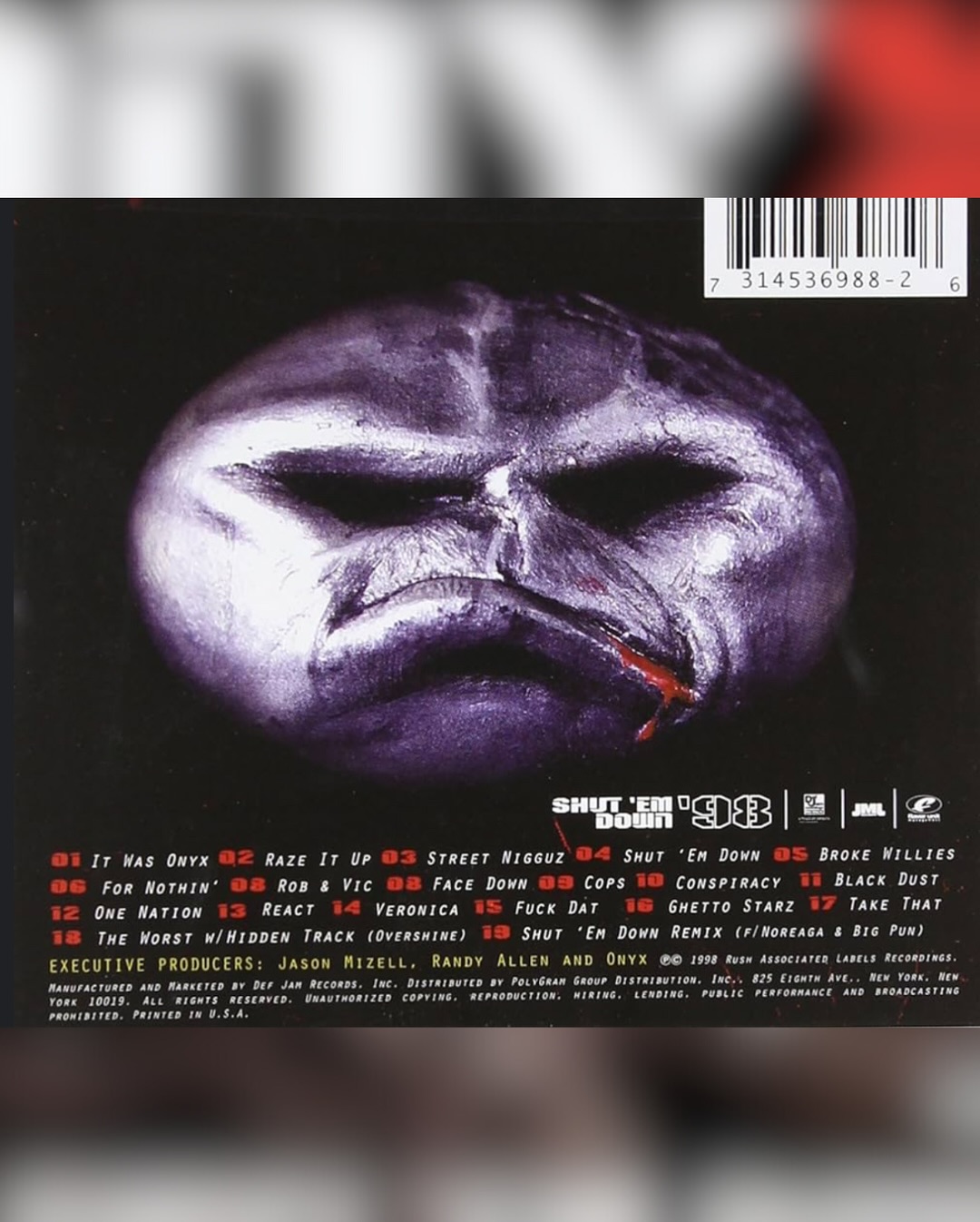 Just a reminder that Onyx's “Shut 'Em Down” album not only