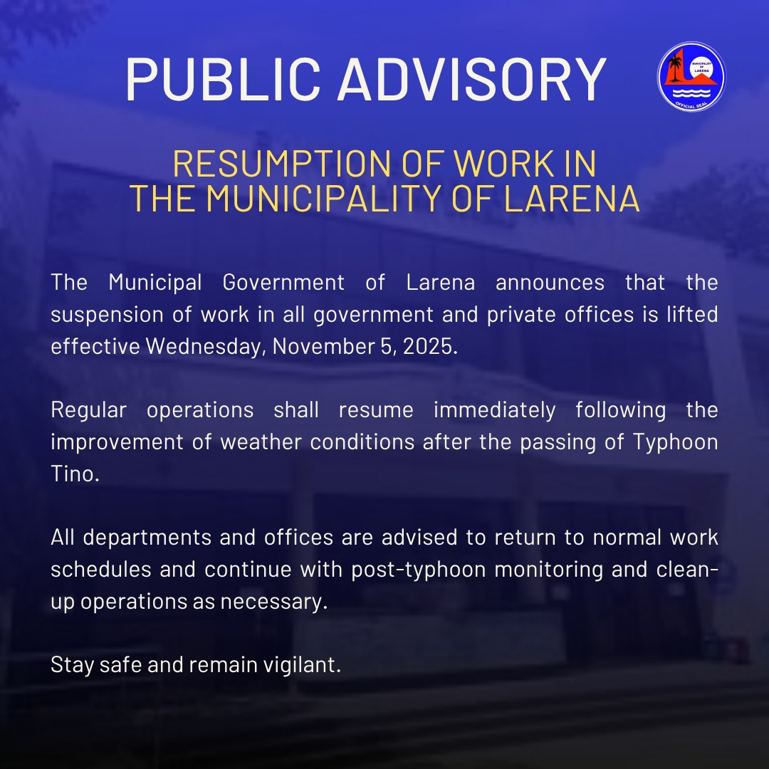 Municipality - Balik trabaho na ugma, Larenians. | Facebook