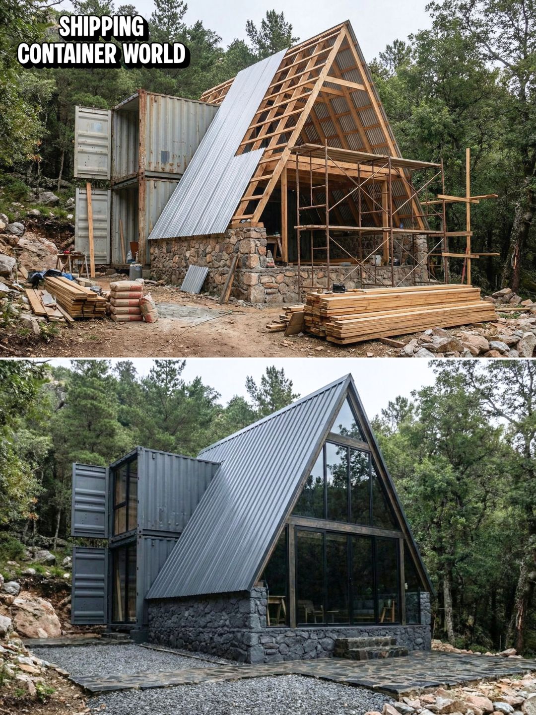 Shipping - When Two 40ft Giants Dance with an A-Frame... The Result is ...